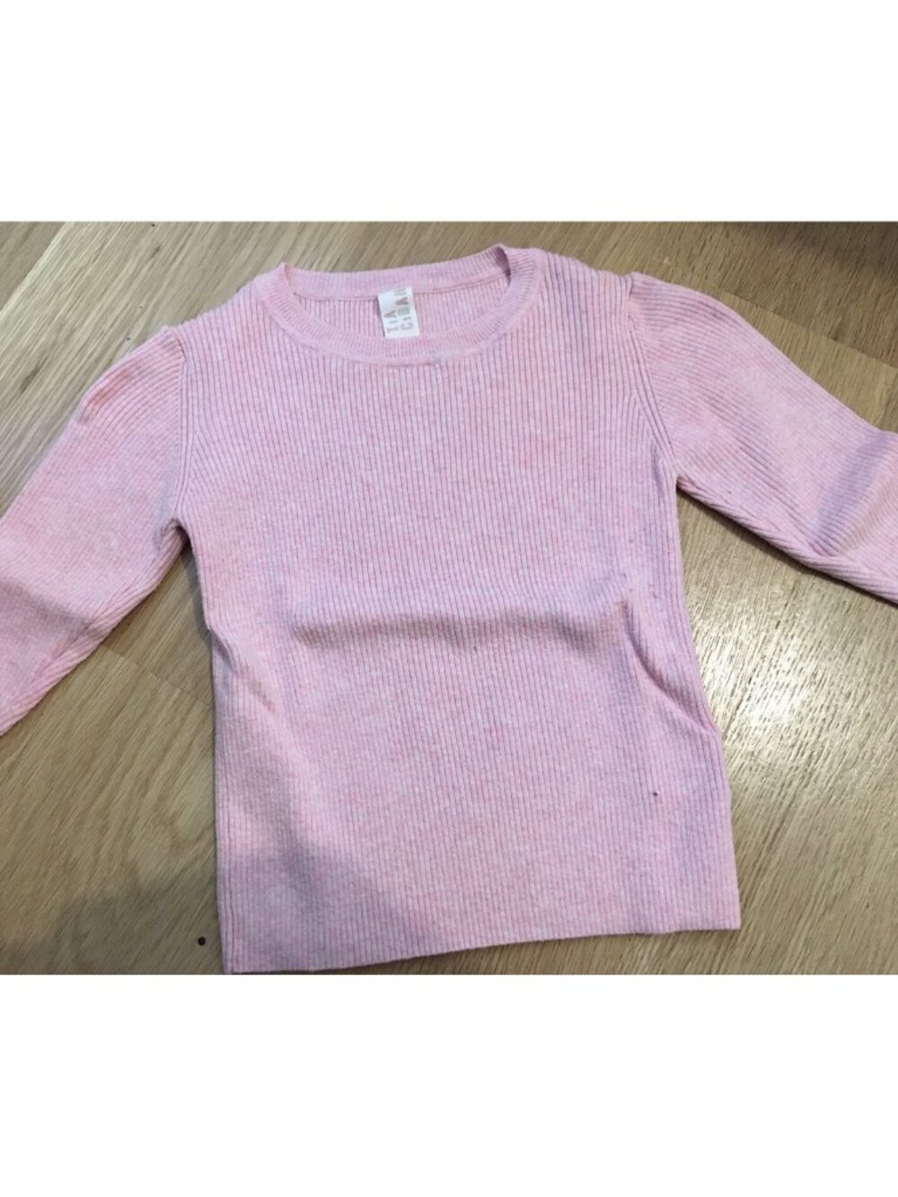 Tia cibani girls pink ribbed sweater size 4